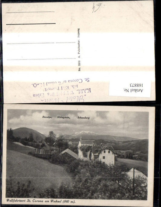 168873,St Corona a. Wechsel Ansicht m. Gipfelkarte