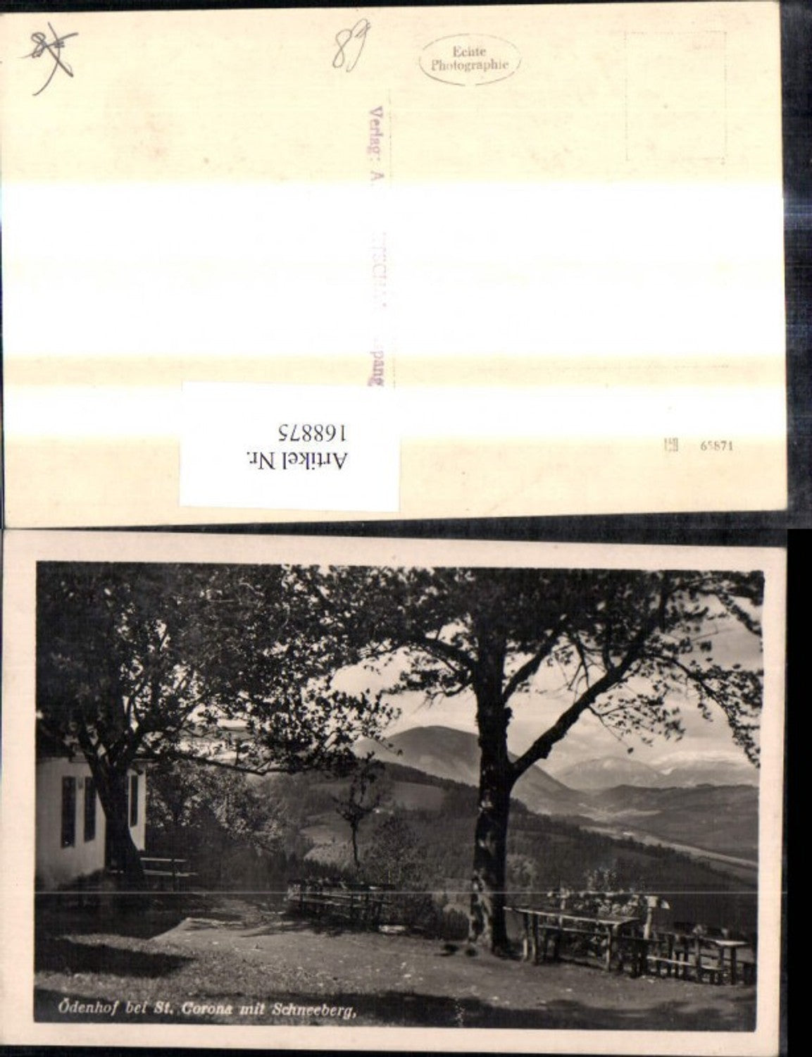 168875,Foto Ak Ödenhof b. St Corona m. Schneeberg