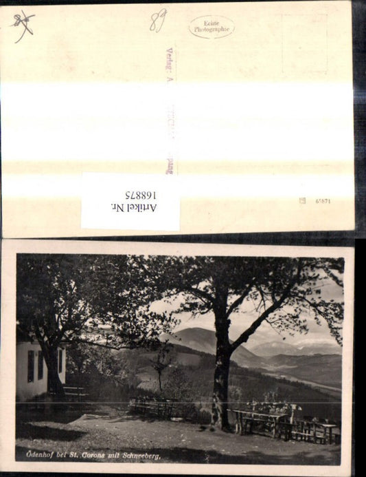 168875,Foto Ak Ödenhof b. St Corona m. Schneeberg