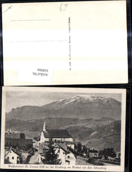 168886,St Corona b. Kirchberg a. Wechsel m. d. Schneeberg
