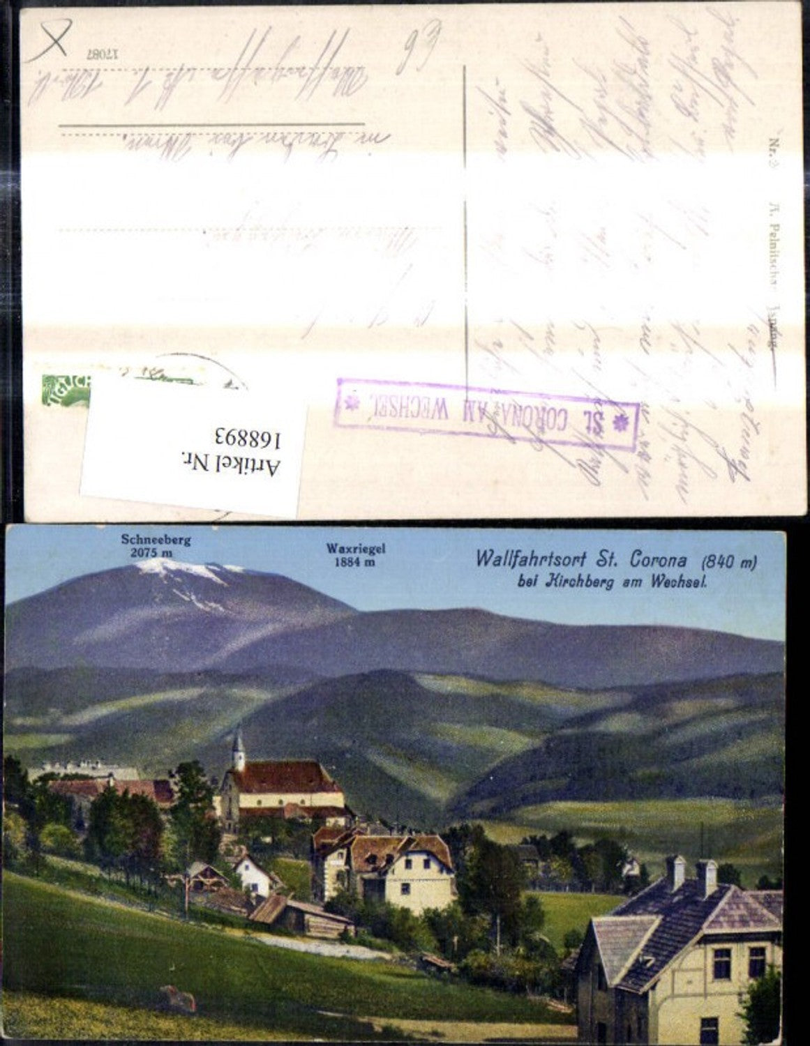 168893,St Corona b. Kirchberg a. Wechsel Gipfelkarte