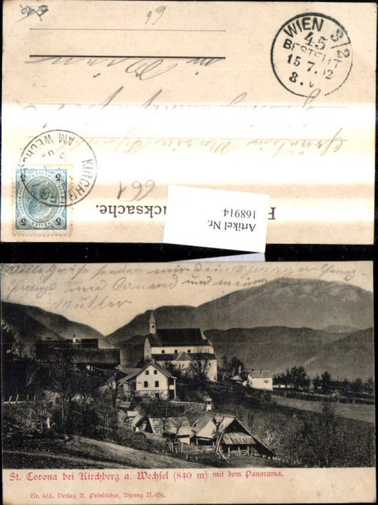 168914,St Corona b. Kirchberg a. Wechsel m. d. Panorama