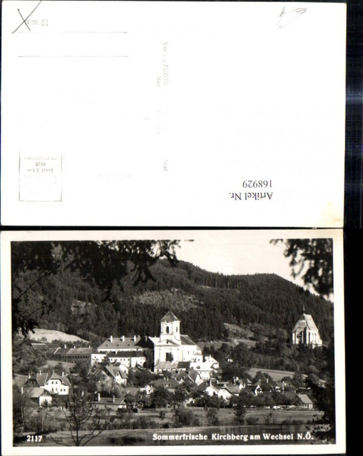 168929,Foto Ak Kirchberg a. Wechsel Ansicht