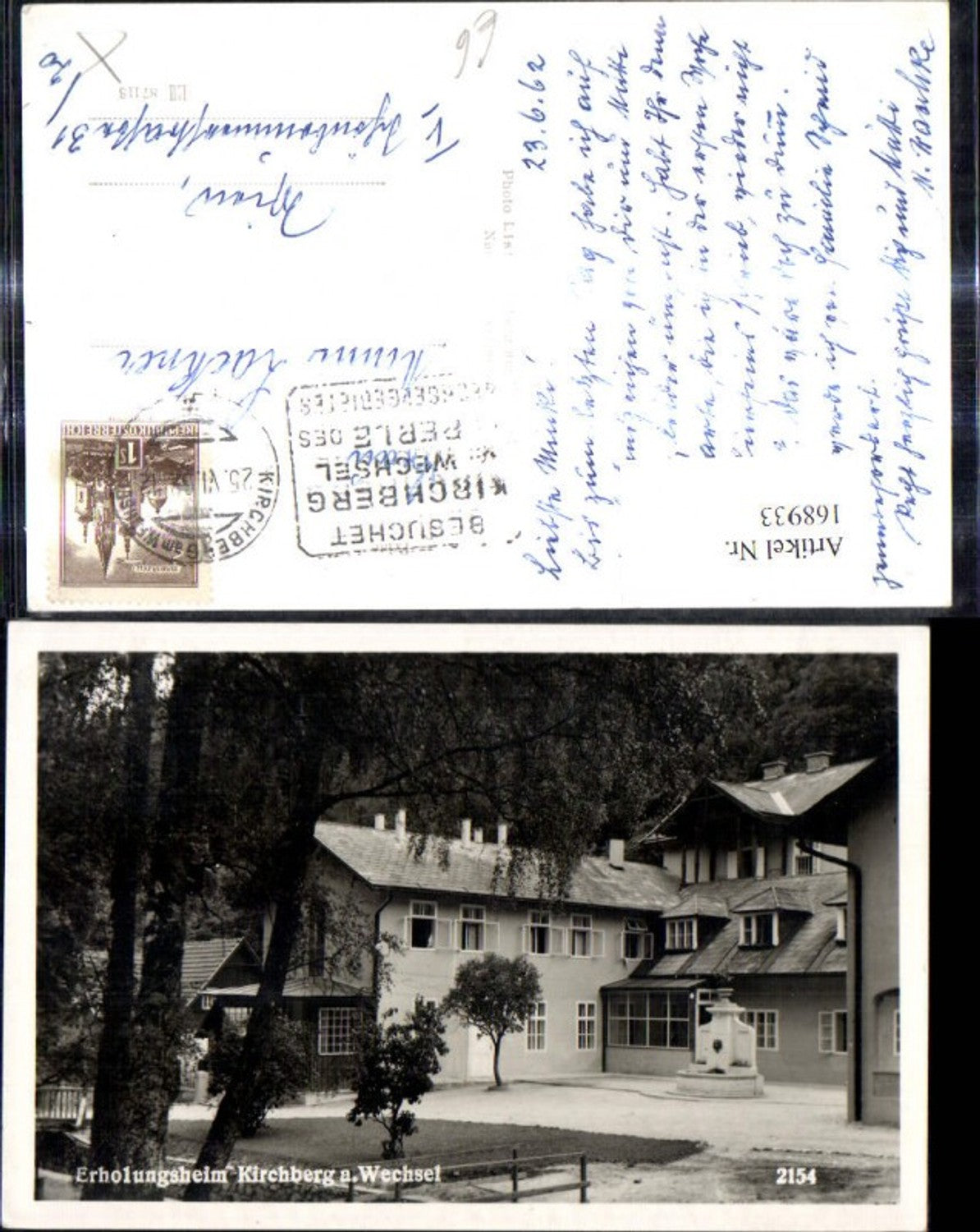 168933,Foto Ak Erholungsheim Kirchberg a. Wechsel
