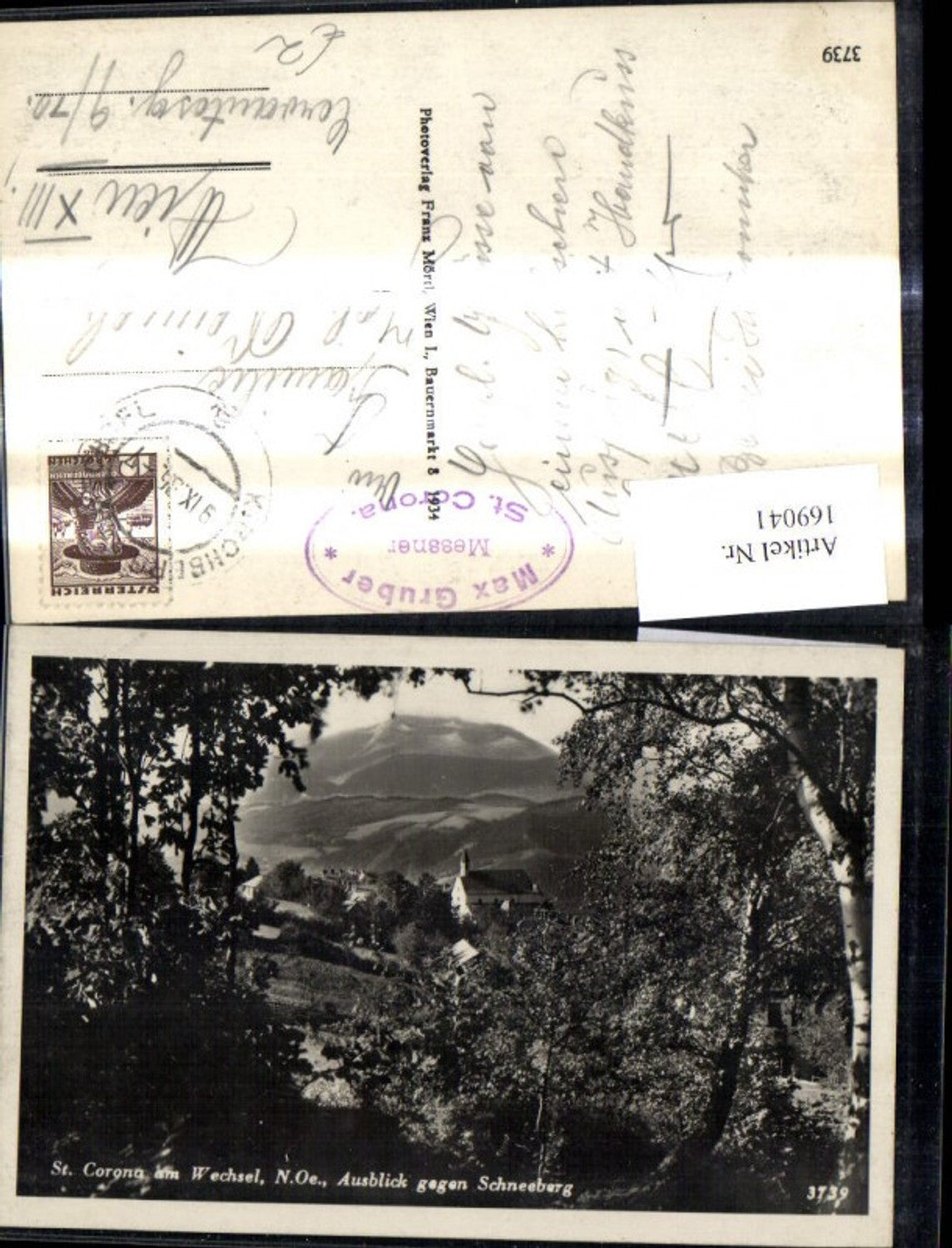 169041,St Corona a. Wechsel Ausblick geg. Schneeberg