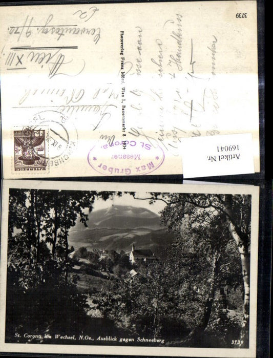 169041,St Corona a. Wechsel Ausblick geg. Schneeberg