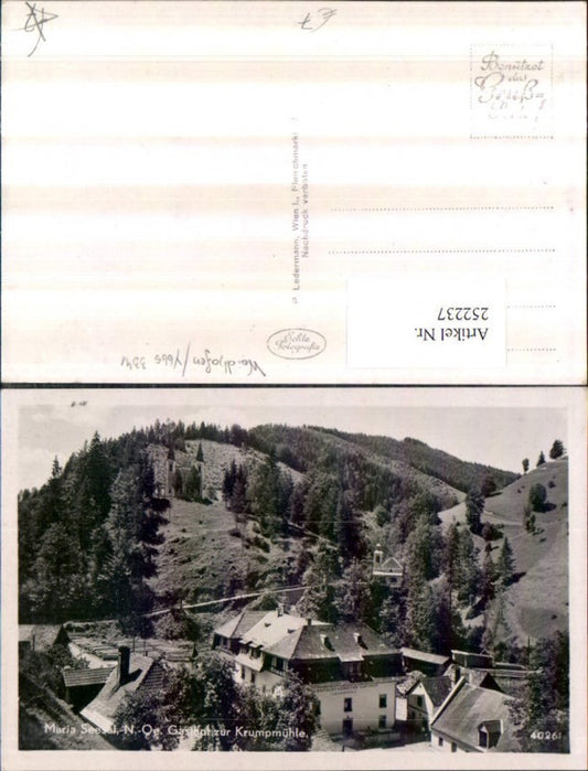 252237,Maria Seesal Kirche b. Ybbsitz Gasthof zur Krumpmühle