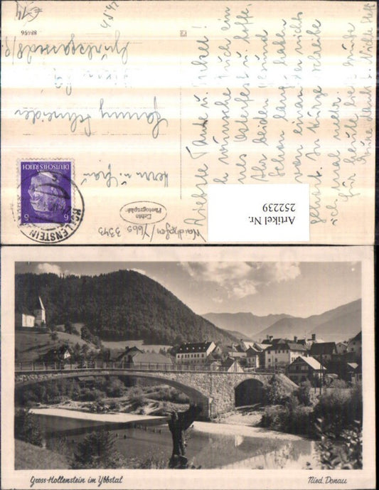 252239,Groß Hollenstein im Ybbstal Teilansicht Brücke Kirche