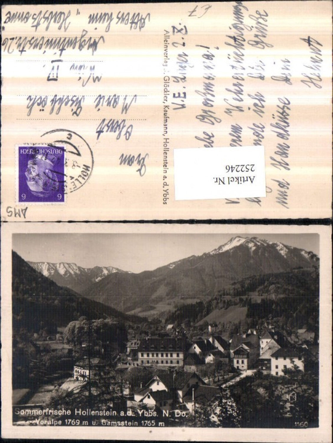 252246,Hollenstein an d. Ybbs Totale m. Voralpe u. Gamsstein