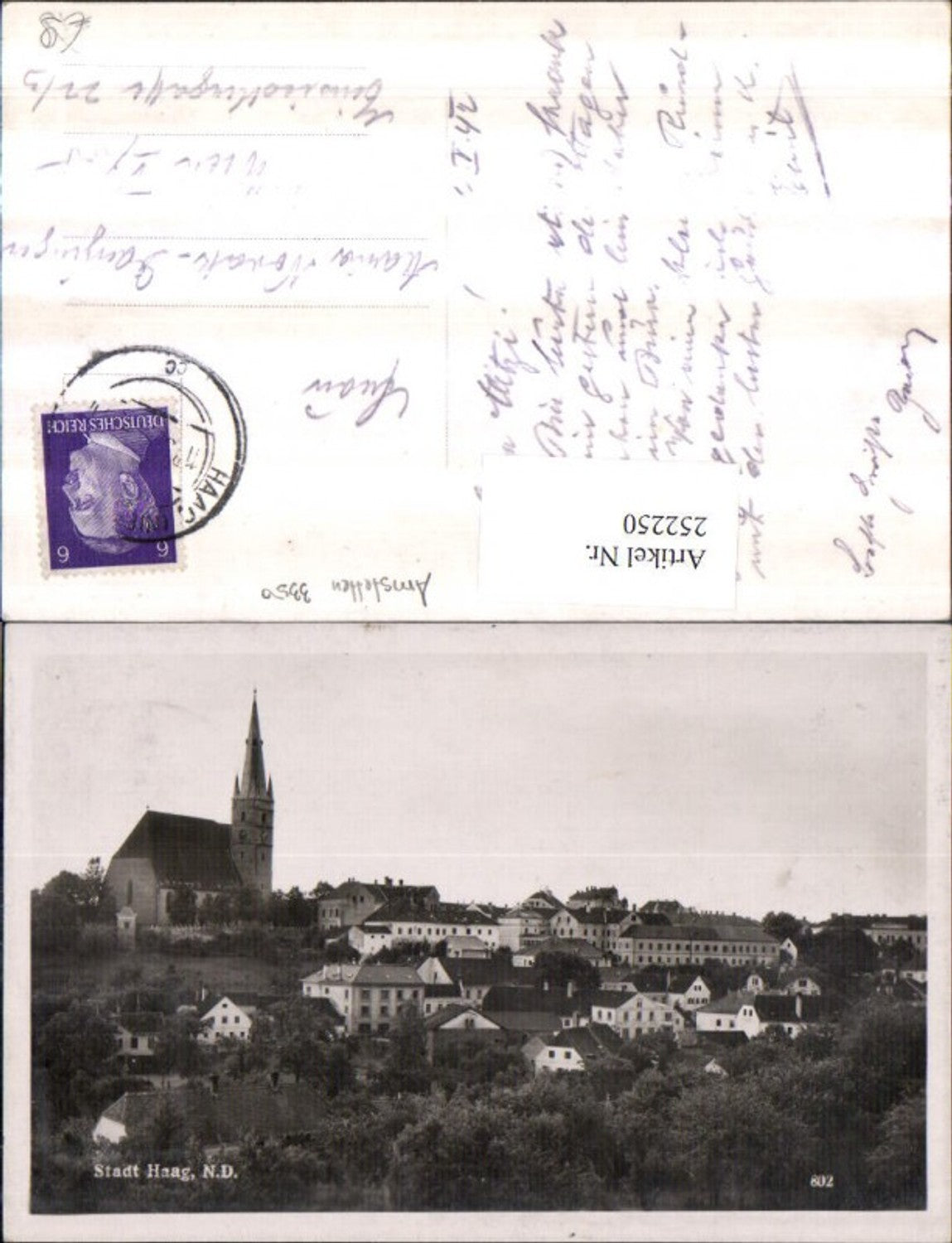 252250,Stadt Haag Teilansicht Kirche