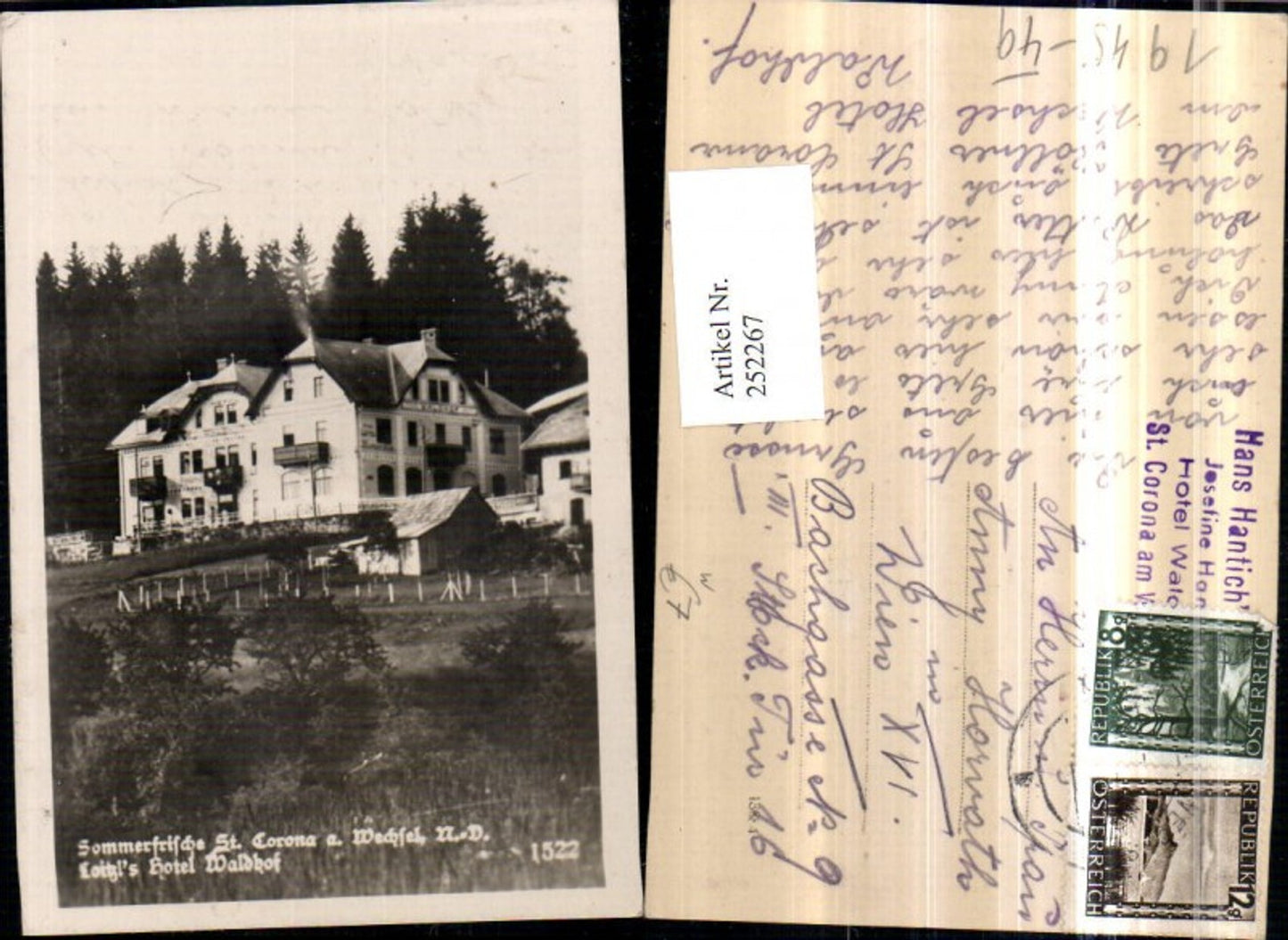 252267,St. Corona am Wechsel Loitzls Hotel Waldhof