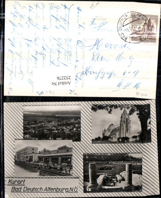 252276,Bad Deutsch-Altenburg Totale Kirche Ruinen Carnuntum Kurbad Mehrbildkarte