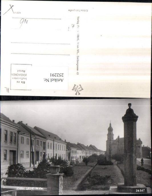 252291,Göllersdorf Häuser Kirche Säulen Mariensäule