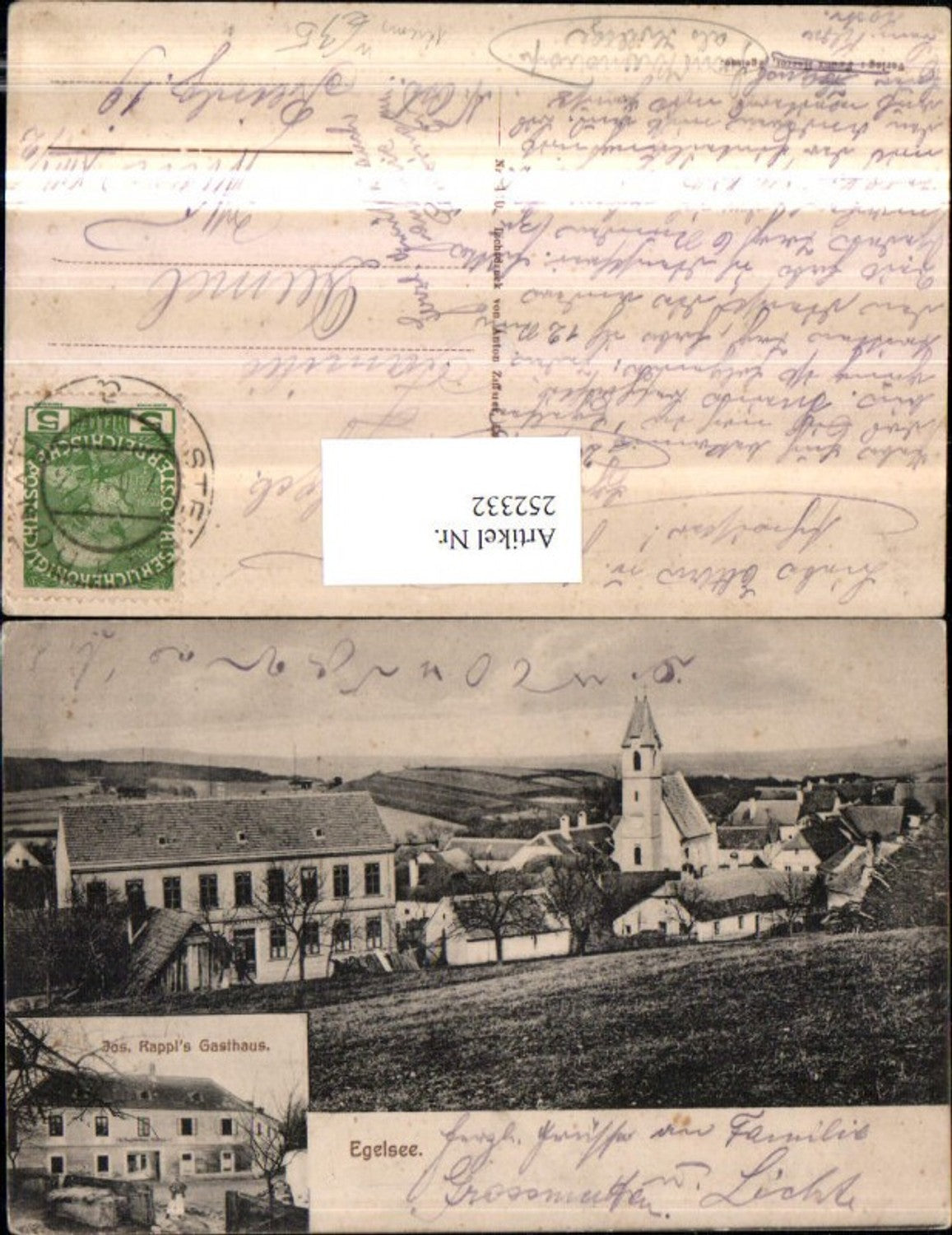 252332,Egelsee b. Krems Totale Gasthaus Josef Rappl Mehrbildkarte