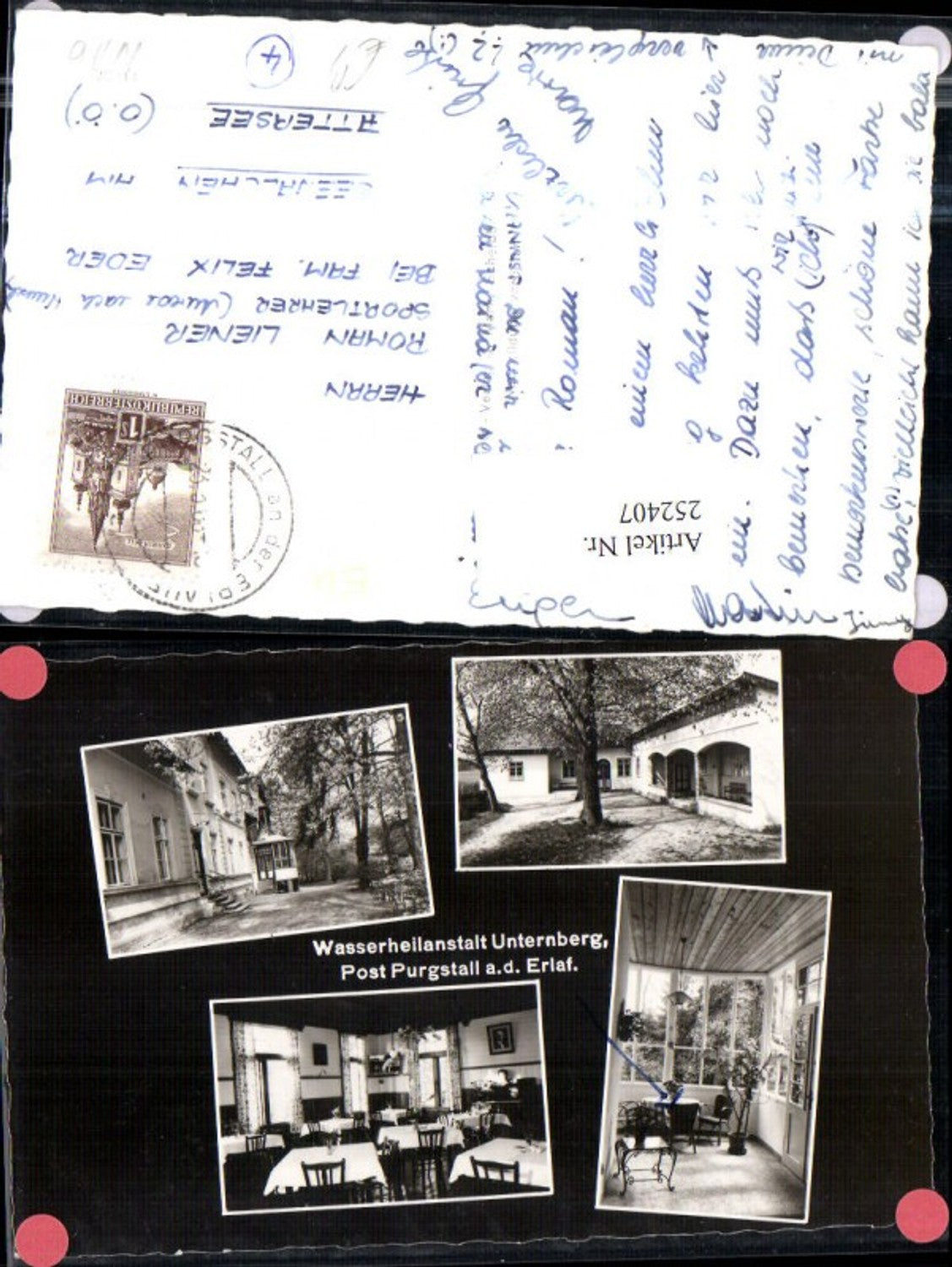 252407,Wasserheilanstalt Unternberg b. Purgstall an d. Erlauf Mehrbildkarte