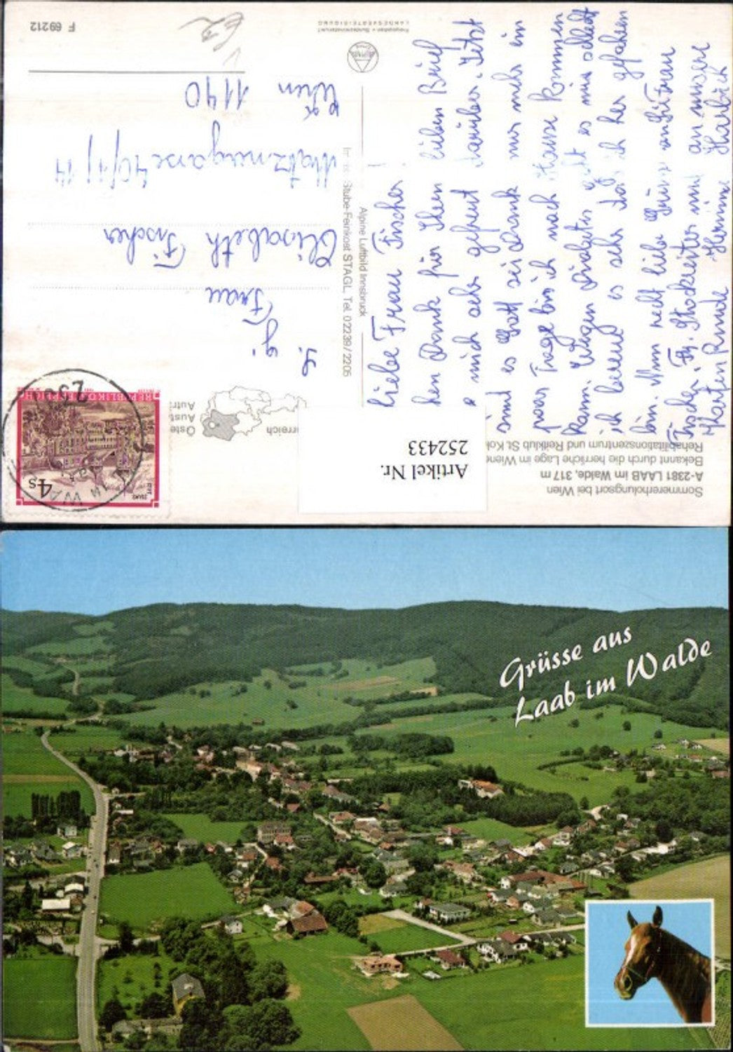 252433,Laab im Walde Totale Pferdekopf pub Alpine Luftbild 69212