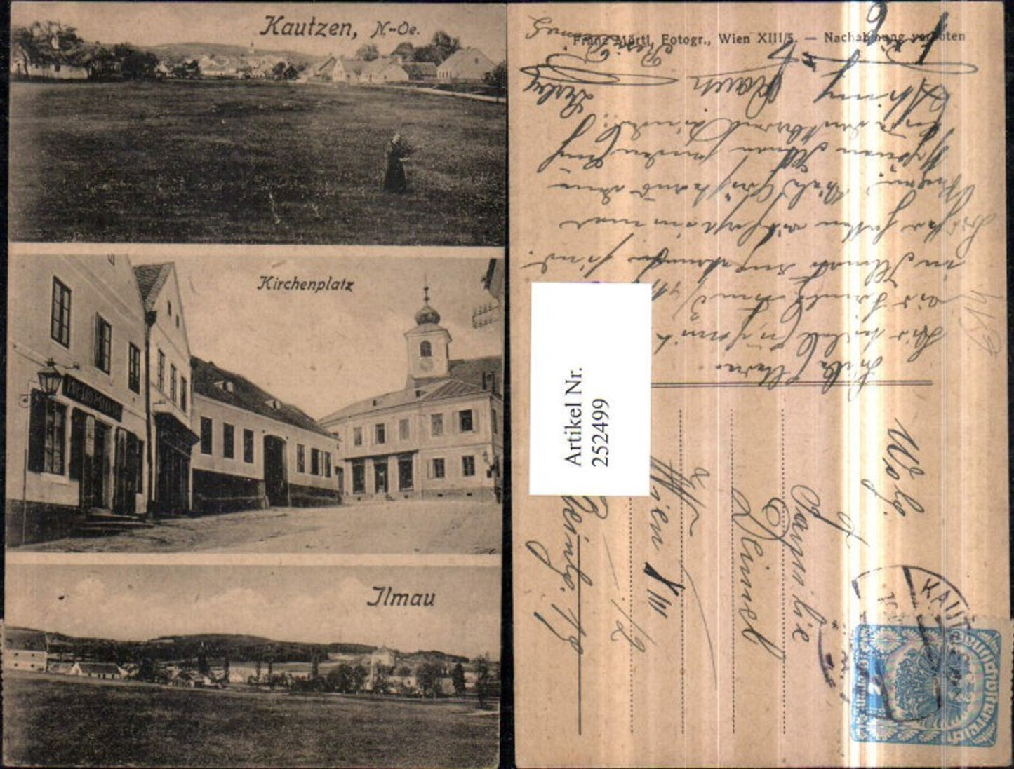 252499,Kautzen Ilmau Totale Kirchenplatz Kirche Geschäft Mehrbildkarte