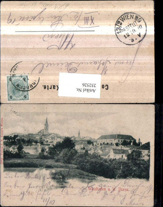252526,Seltene AK Waidhofen an d. Thaya Totale Kirche um 1900