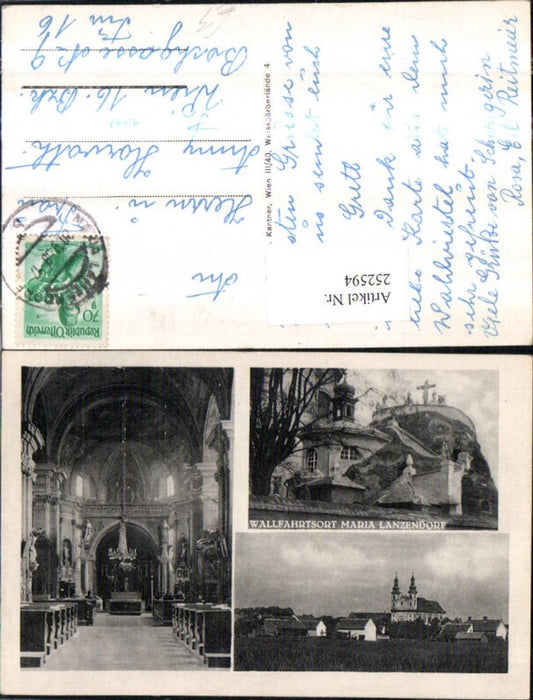 252594,Maria Lanzendorf Totale Kirche Innenansicht Mehrbildkarte