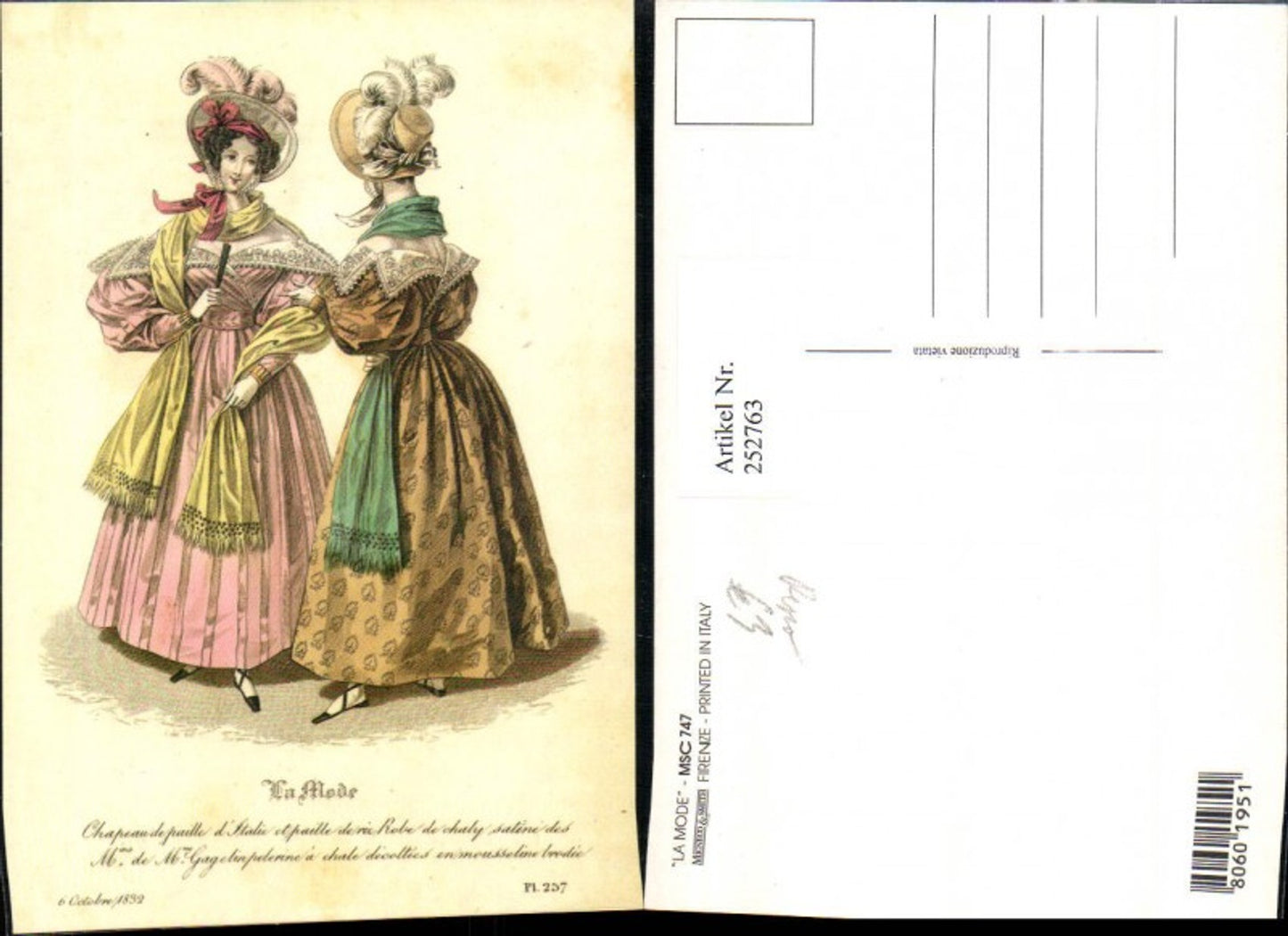 252763,Künstler Repro AK La Mode Frauen m. Hüten Hutmode Federn Kleider Pompös