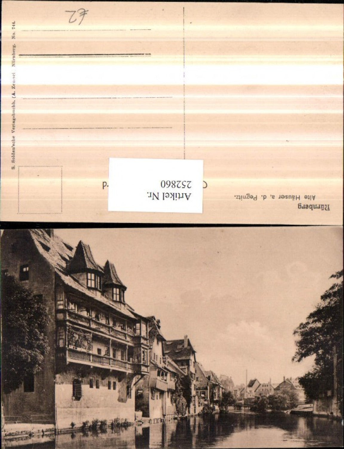 252860, Nuremberg Old Houses on the Pegnitz River