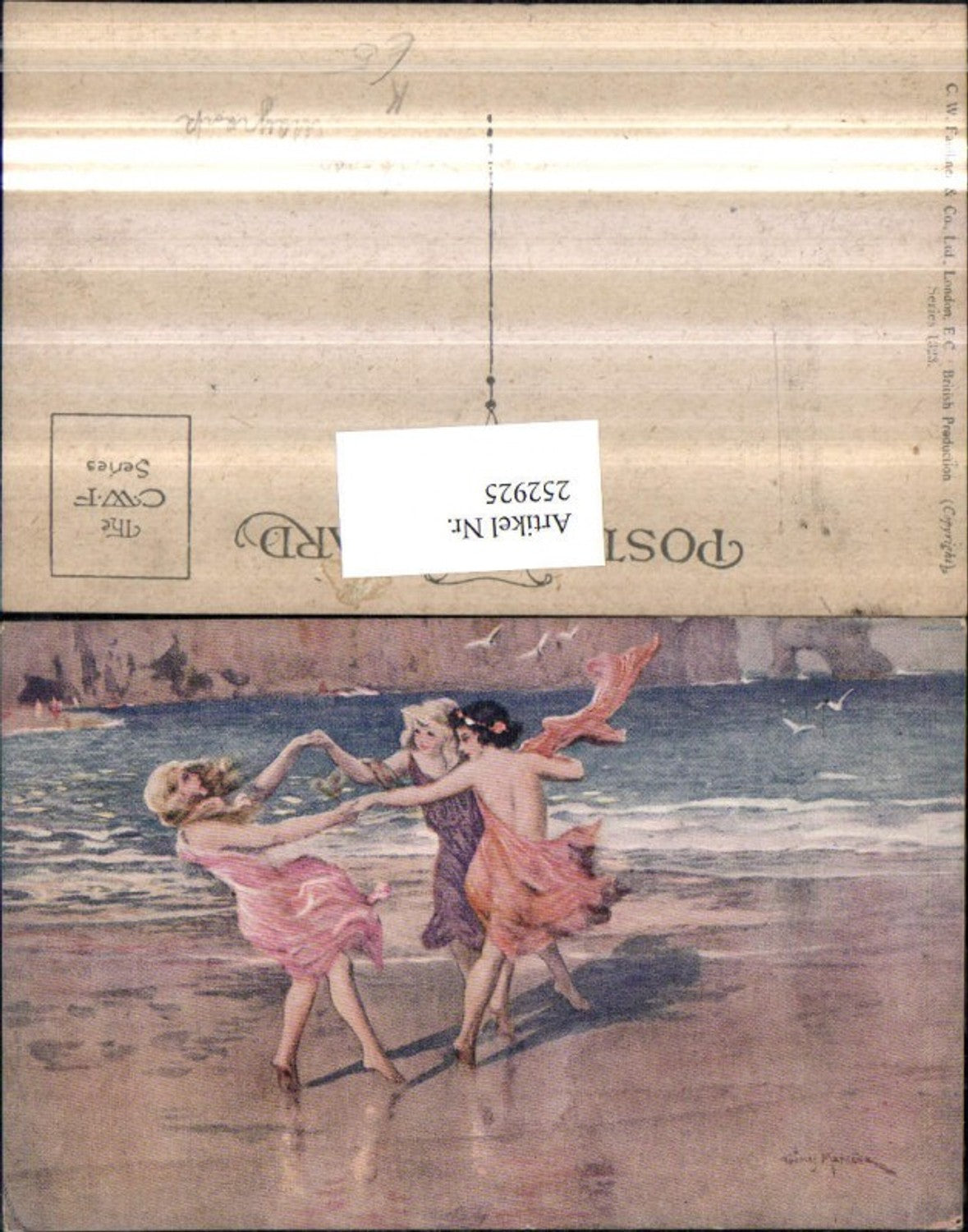 252925,Künstler AK Thomas Mayrank Kidner m. Kleider b. Ringeltanz Strand