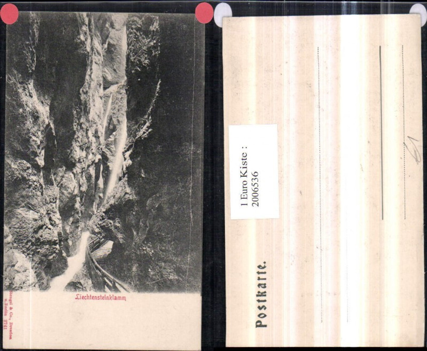 2006536,Liechtensteinklamm Klamm Partie Wasserfall b. St. Johann im Pongau pub Stengel u. Co 2741