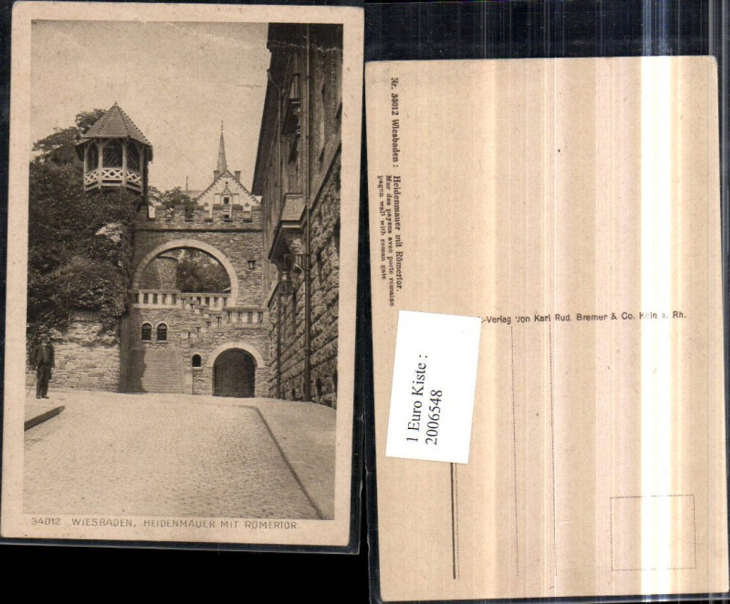 2006548,Wiesbaden Heidenmauer m. Römertor Turm