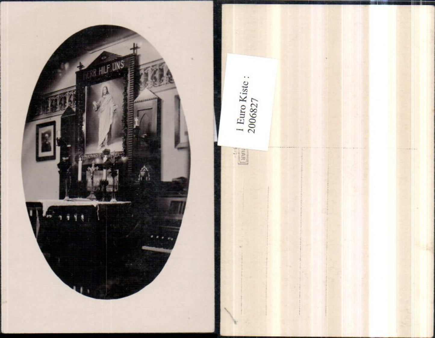2006827,Herr hilf uns Altar Bild von Jesus Kerzen Kreuz Blumen Passepartout