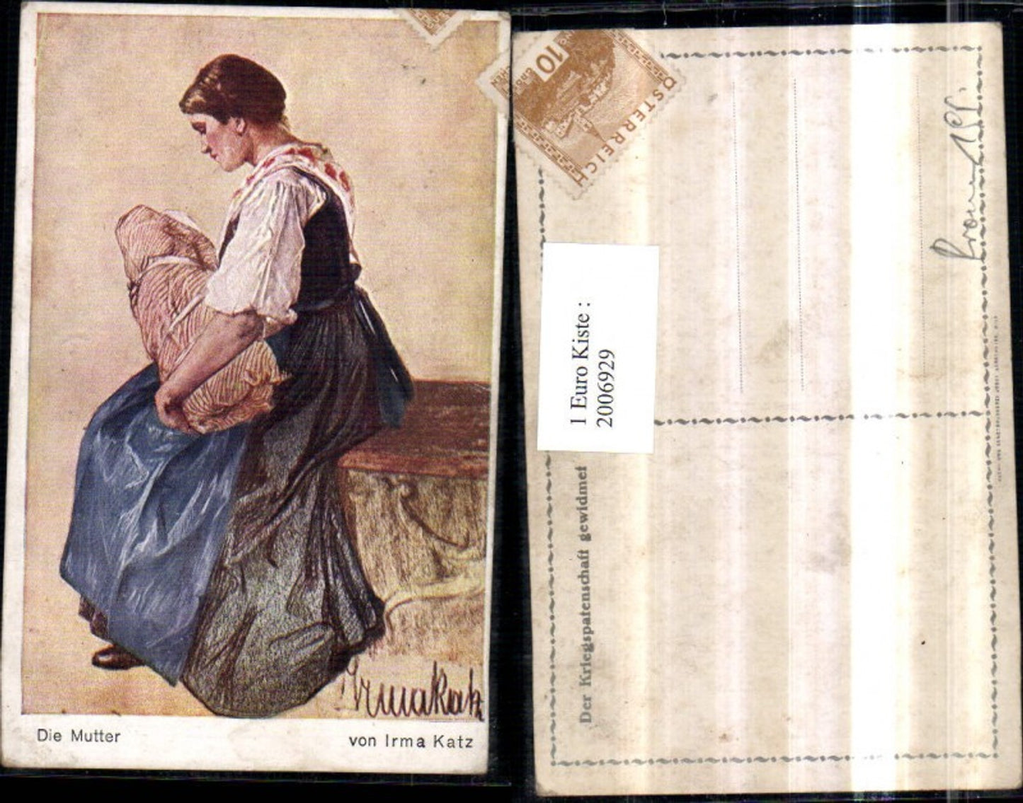 2006929,Künstler AK Irma Katz Die Mutter Frau m. Kind