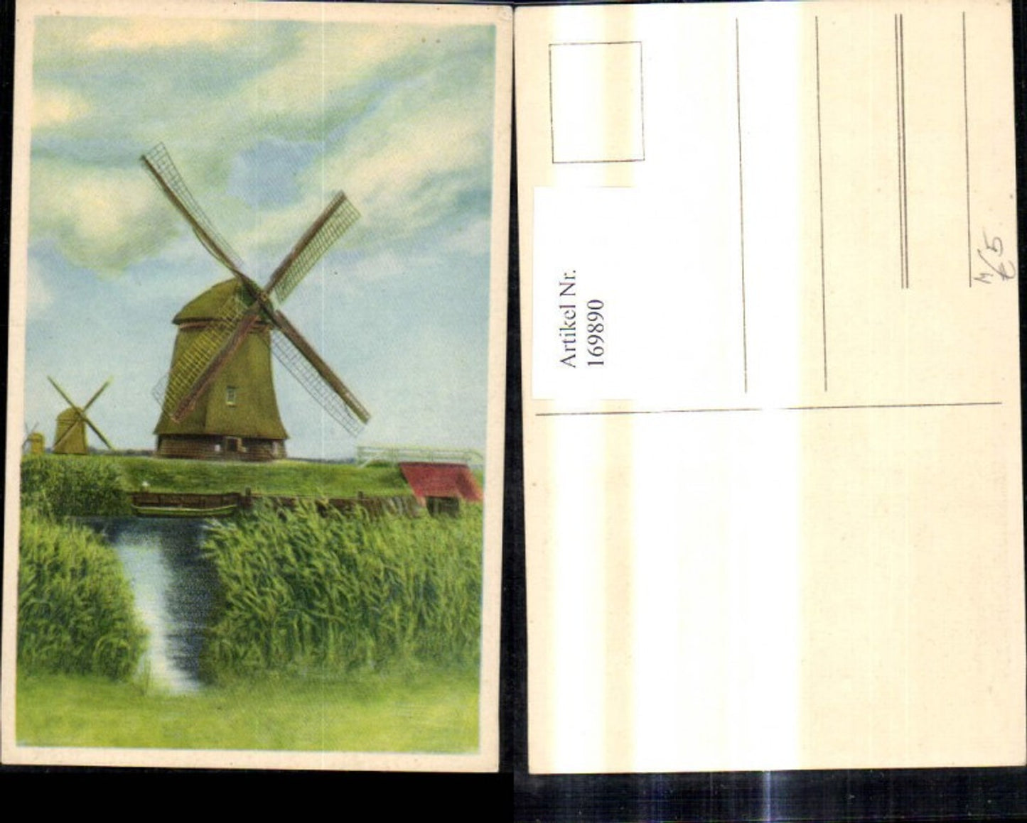 169890,Künstler Ak Windmühle