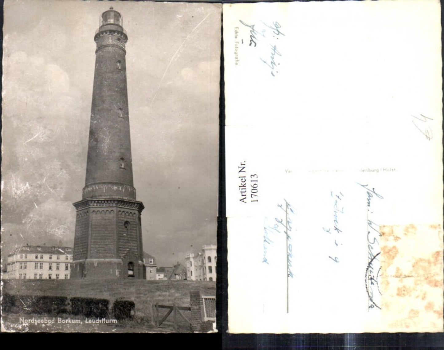 170613,Foto Ak Nordseebad Borkum Leuchtturm