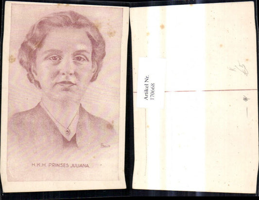 170668,Künstler Ak L. Smit Prinses Juliana Louise Emma Marie Wilhelmina Prinzessin von Oranien-Nassau Adel
