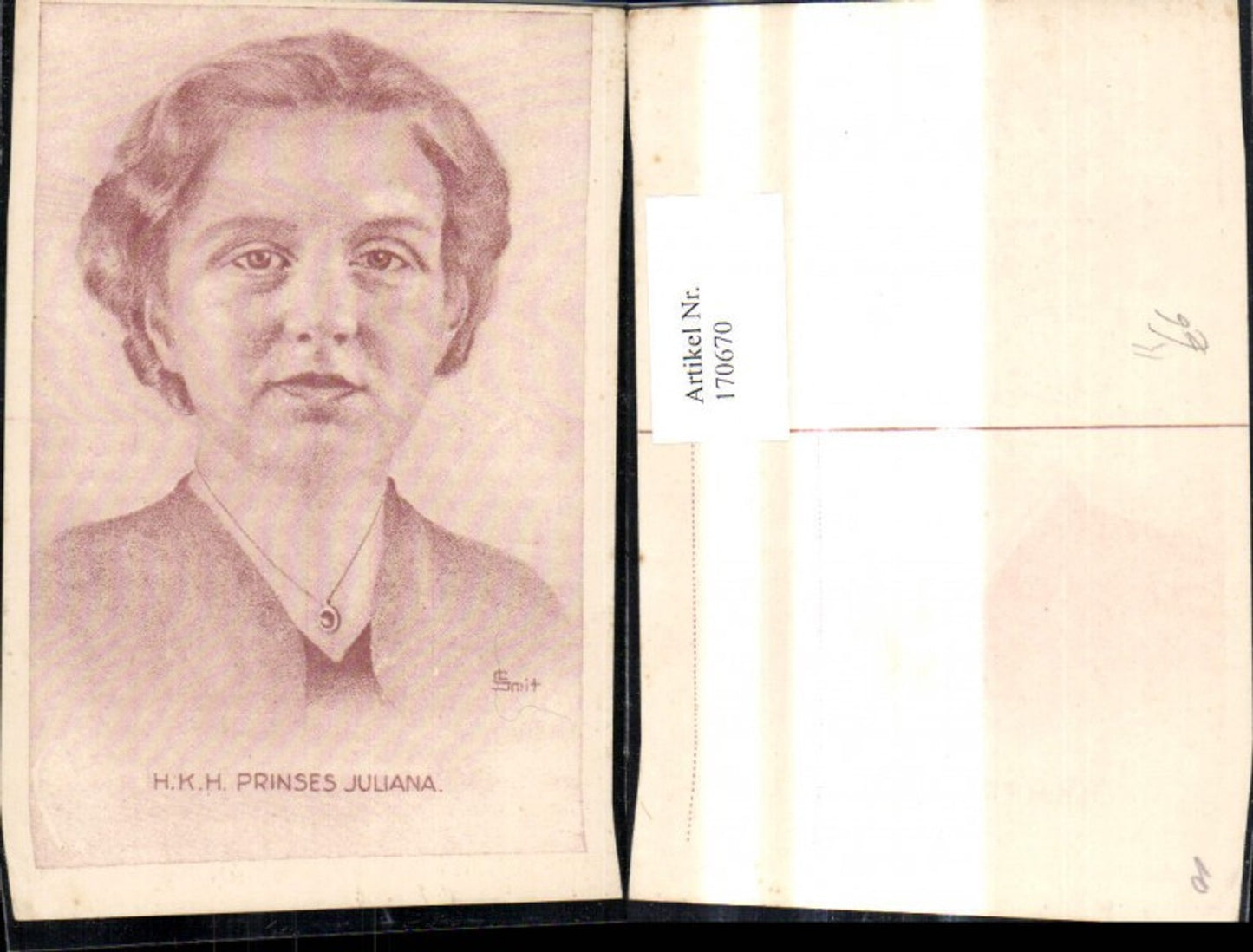 170670,Künstler Ak L. Smit Prinses Juliana Louise Emma Marie Wilhelmina Prinzessin von Oranien-Nassau Adel