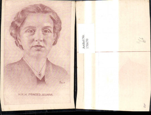170670,Künstler Ak L. Smit Prinses Juliana Louise Emma Marie Wilhelmina Prinzessin von Oranien-Nassau Adel