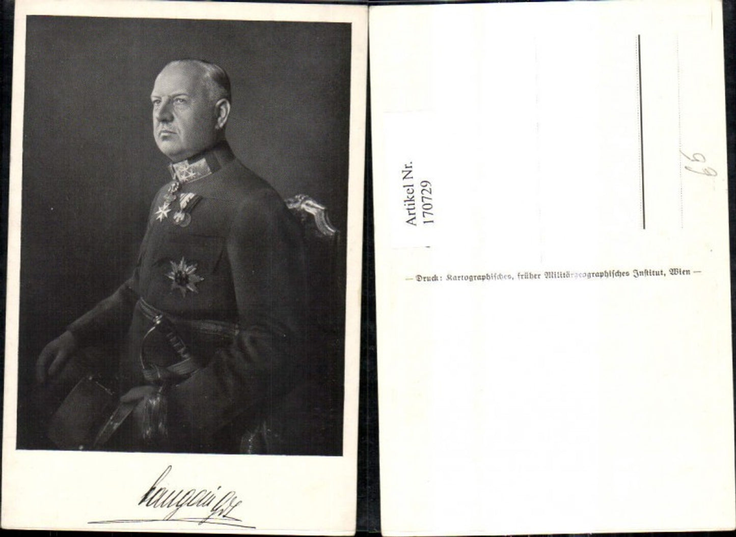 170729,Künstler Ak Mann Adel Monarchie Uniform Orden Eisernes Kreuz