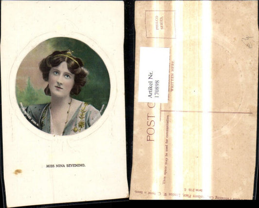 170898,Miss Nina Sevening Portrait Präge Passepartout Schauspielerin Sängerin