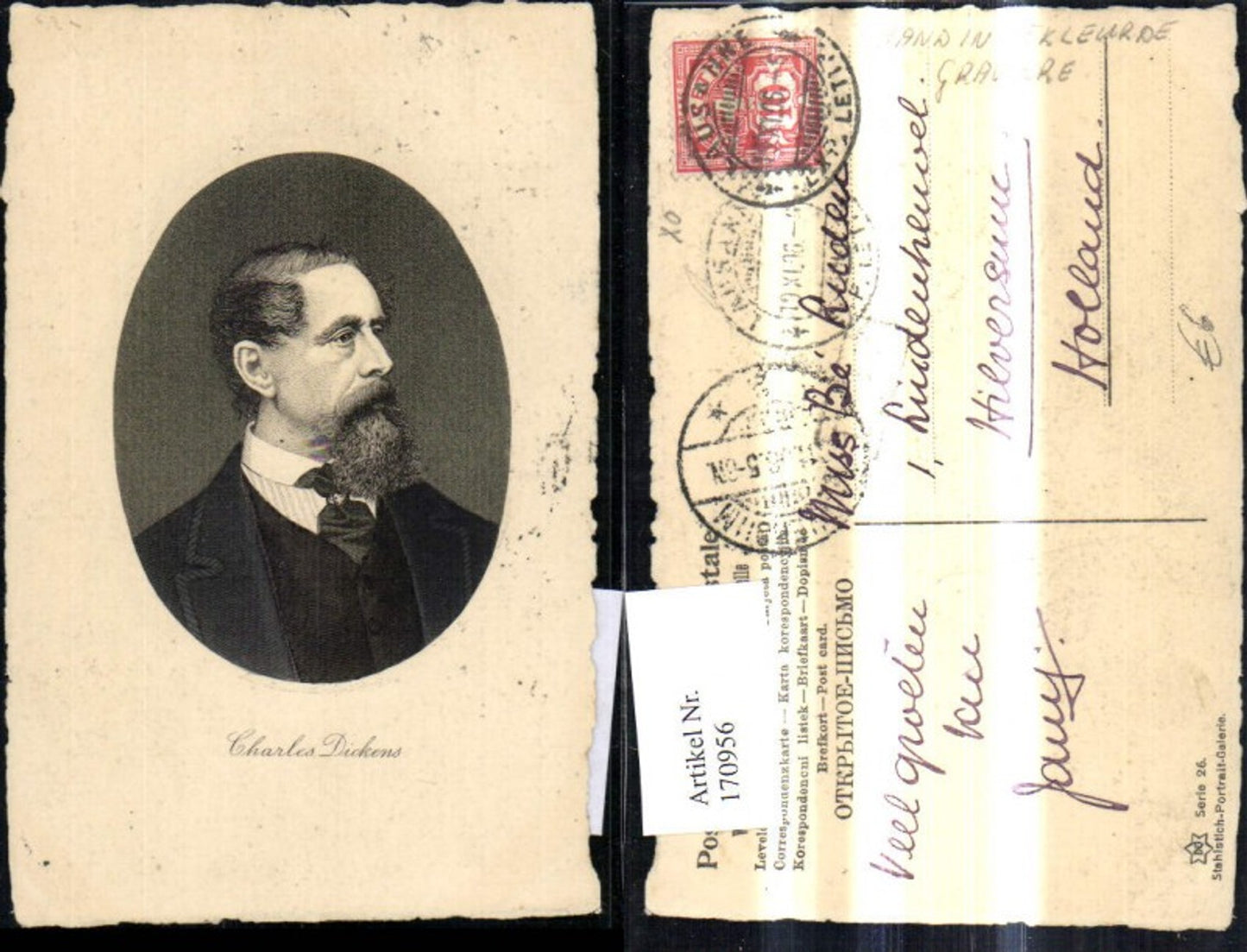 170956,Künstler Ak Charles Dickens Schriftsteller Kunst Passepartout