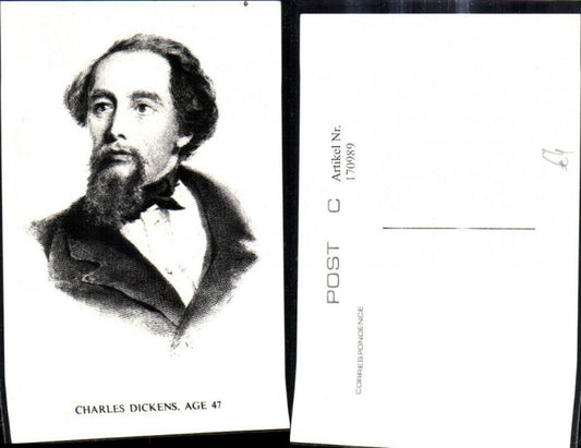 170989,Künstler Ak Charles Dickens Schriftsteller Age 47
