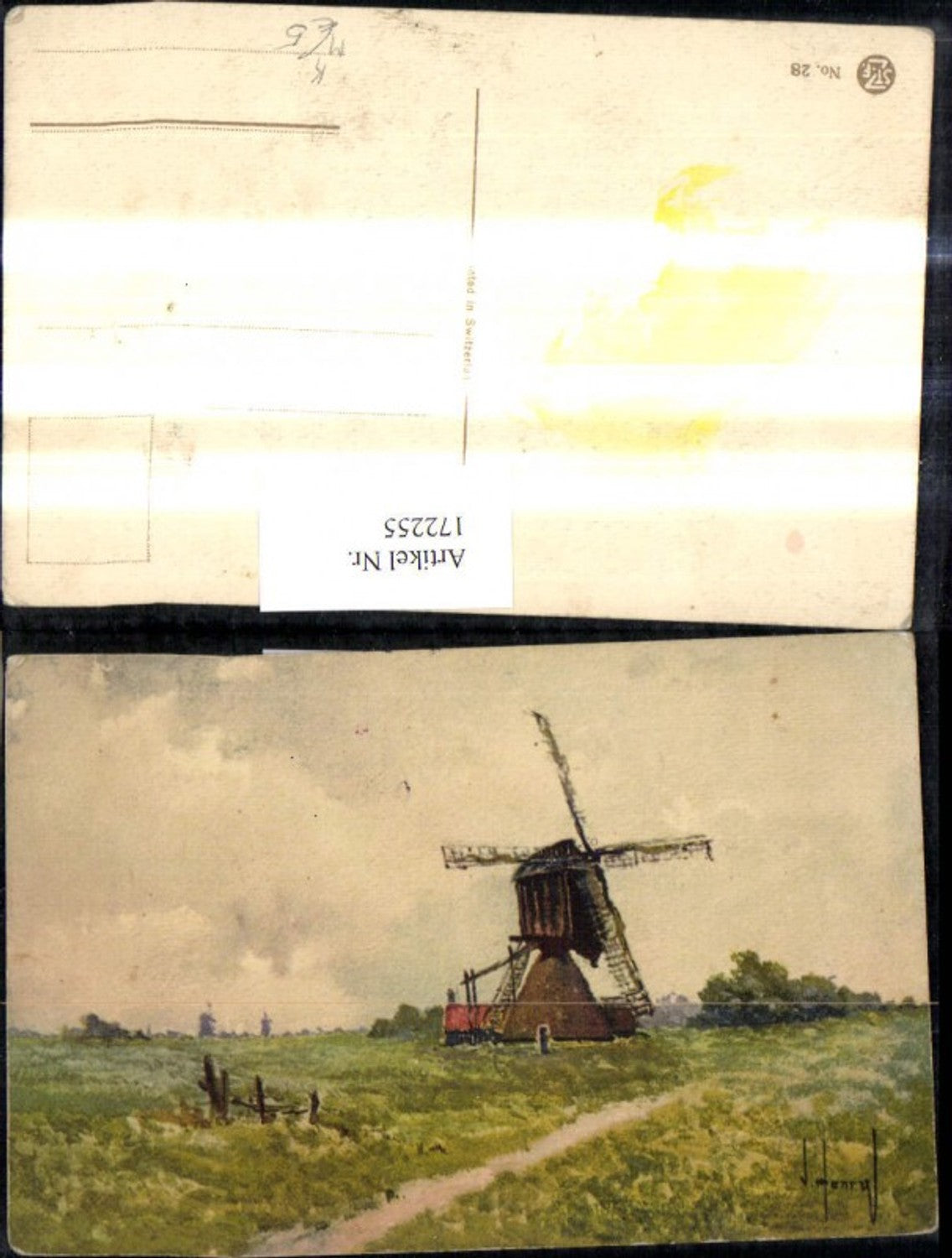 172255,Künstler Ak J. Henry Windmühle