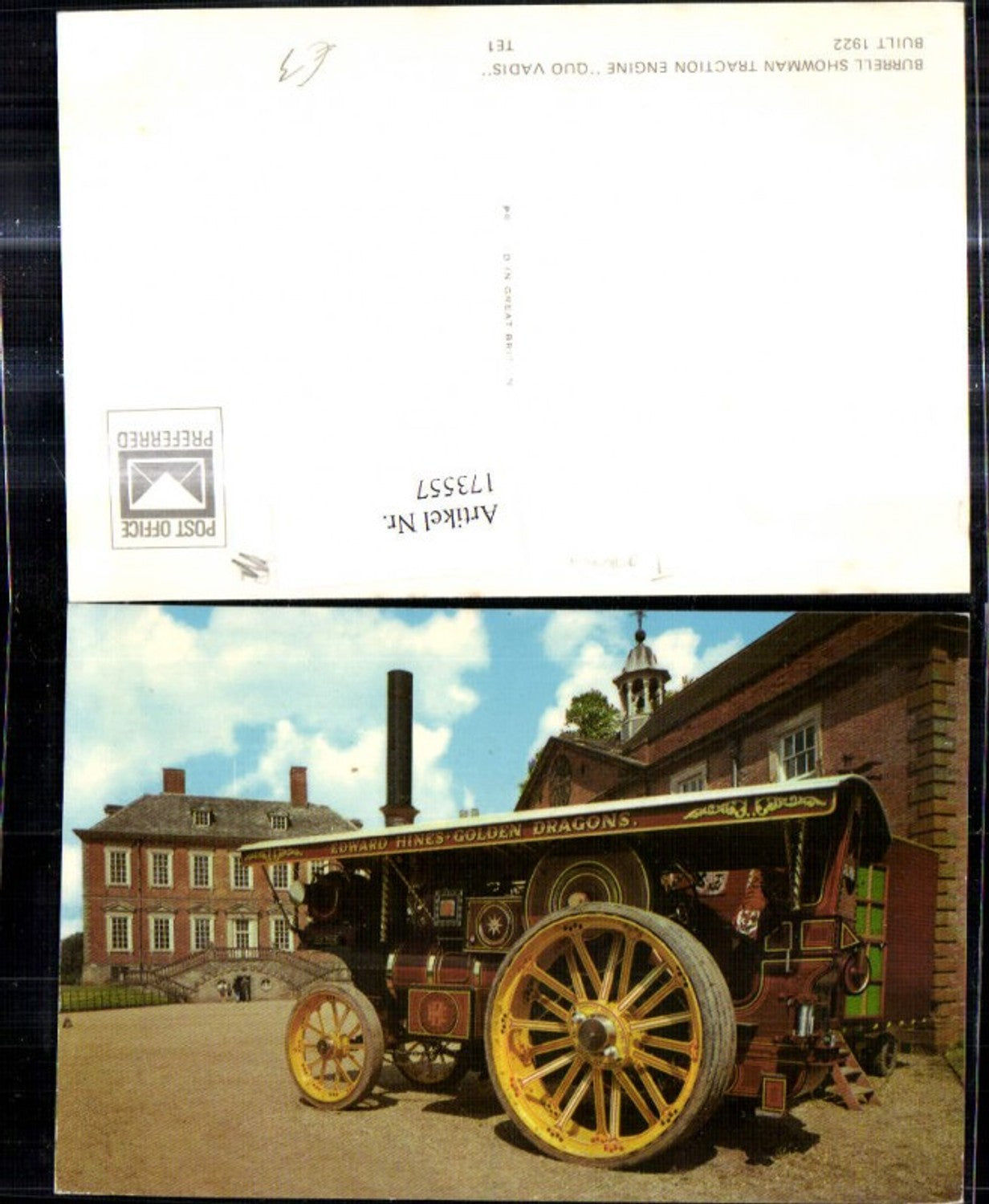 173557,Burrel Showman Traction Engine Quo Vadis 1922 Landwirtschaftliche Maschine