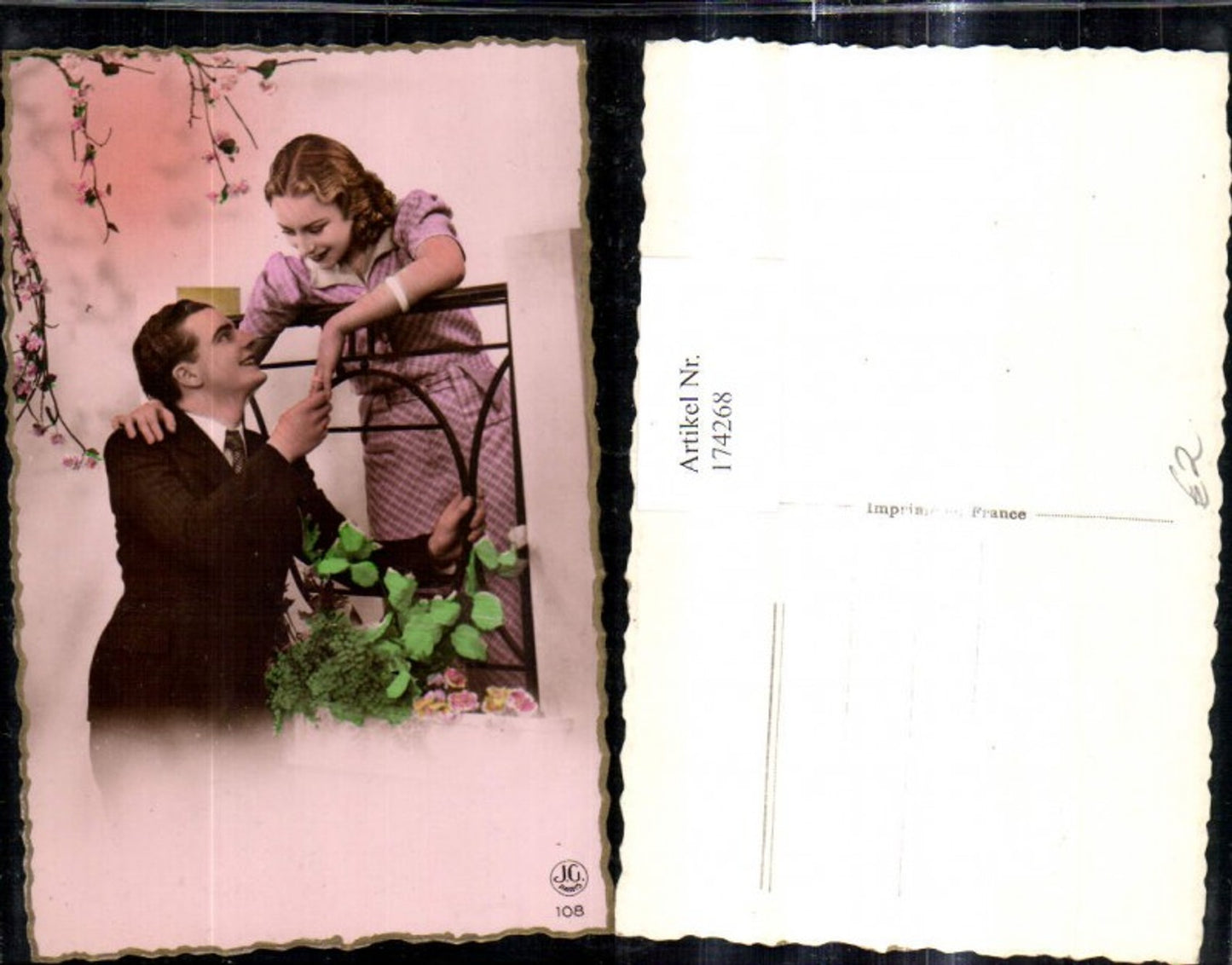 174268,Foto Ak Frau Händchenhalten m. Mann Liebe