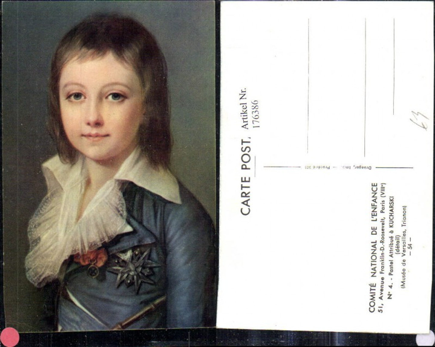 176386,Künstler Ak Kucharski Bub Junge m. Orden Portrait