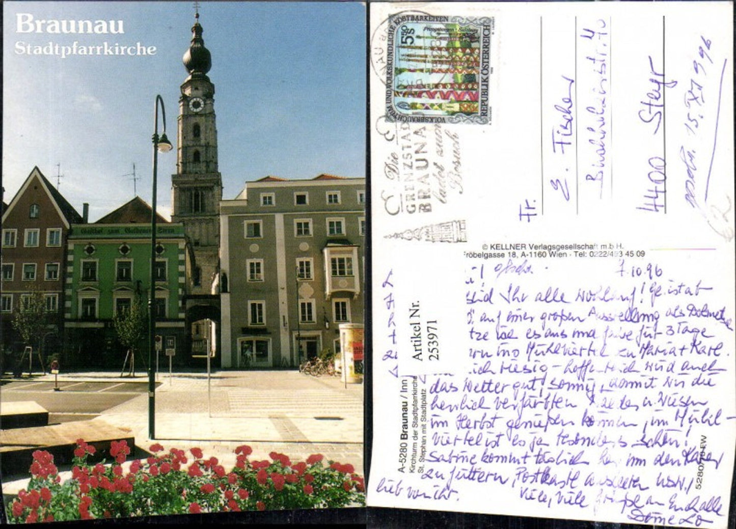 253971,Braunau am Inn Stadtpfarrkirche St. Stephan m. Stadtplatz