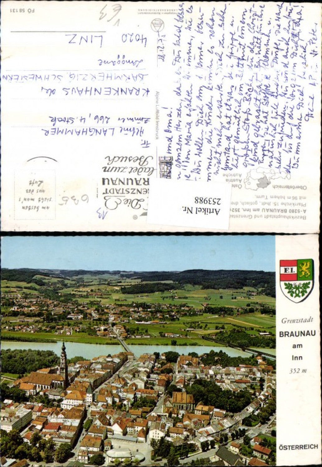 253988,Braunau am Inn Totale pub Alpine Luftbild 58131