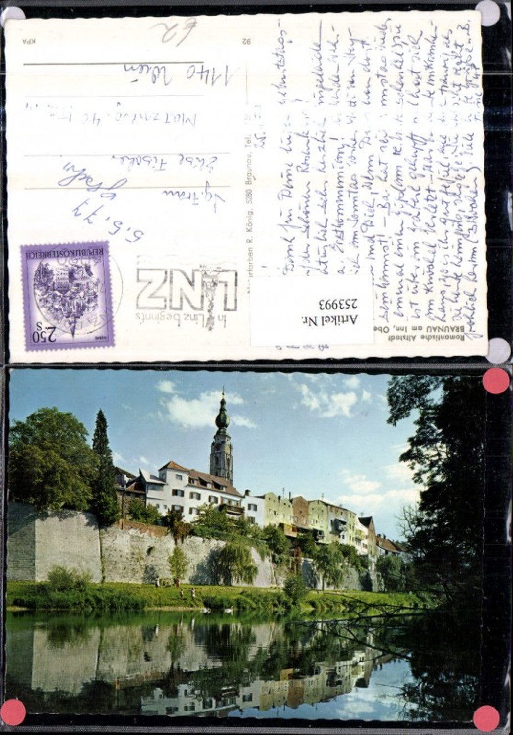 253993,Braunau am Inn Romanische Altstadt Partie Kirchenturm