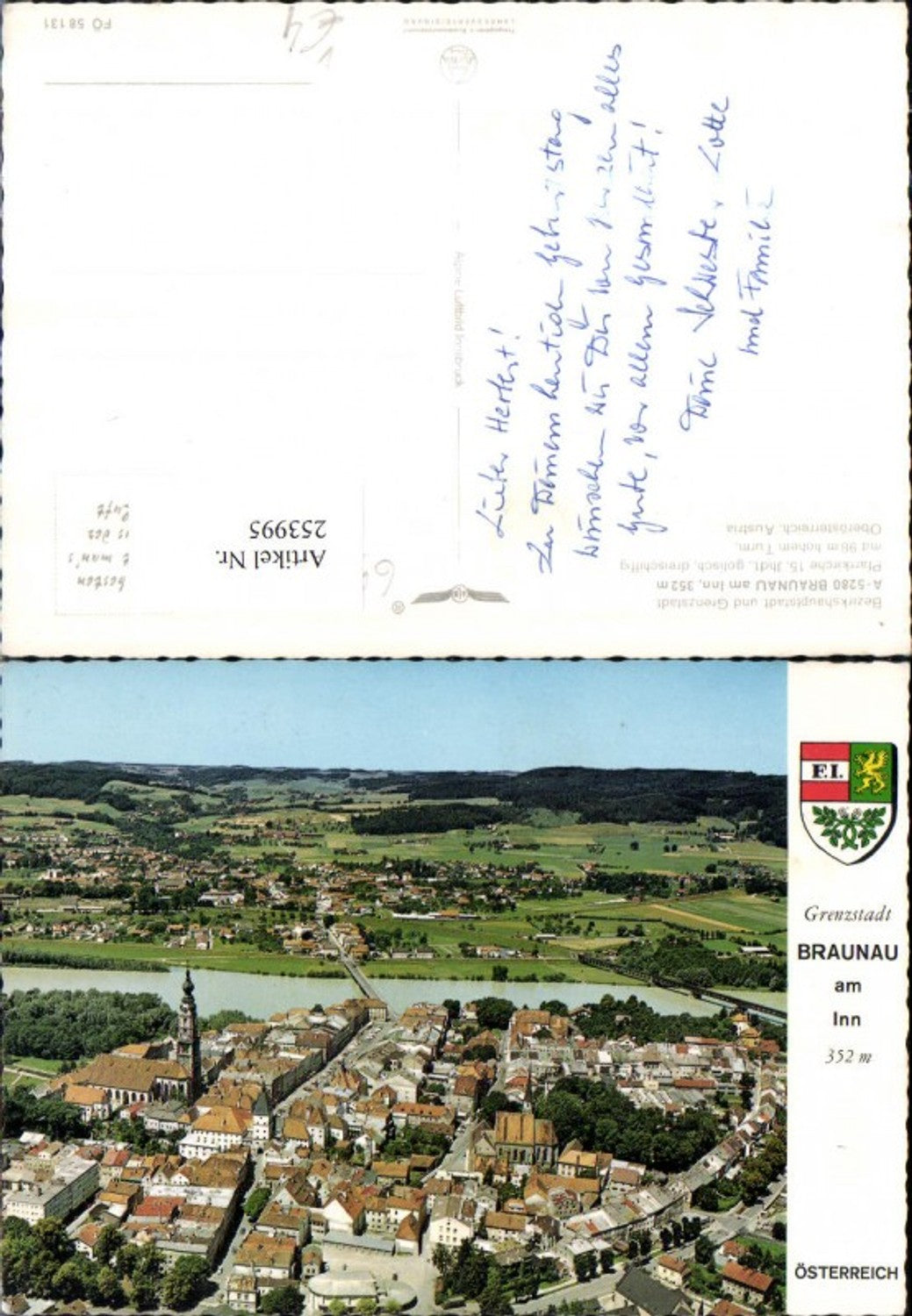 253995,Braunau am Inn Totale pub Alpine Luftbild 58131