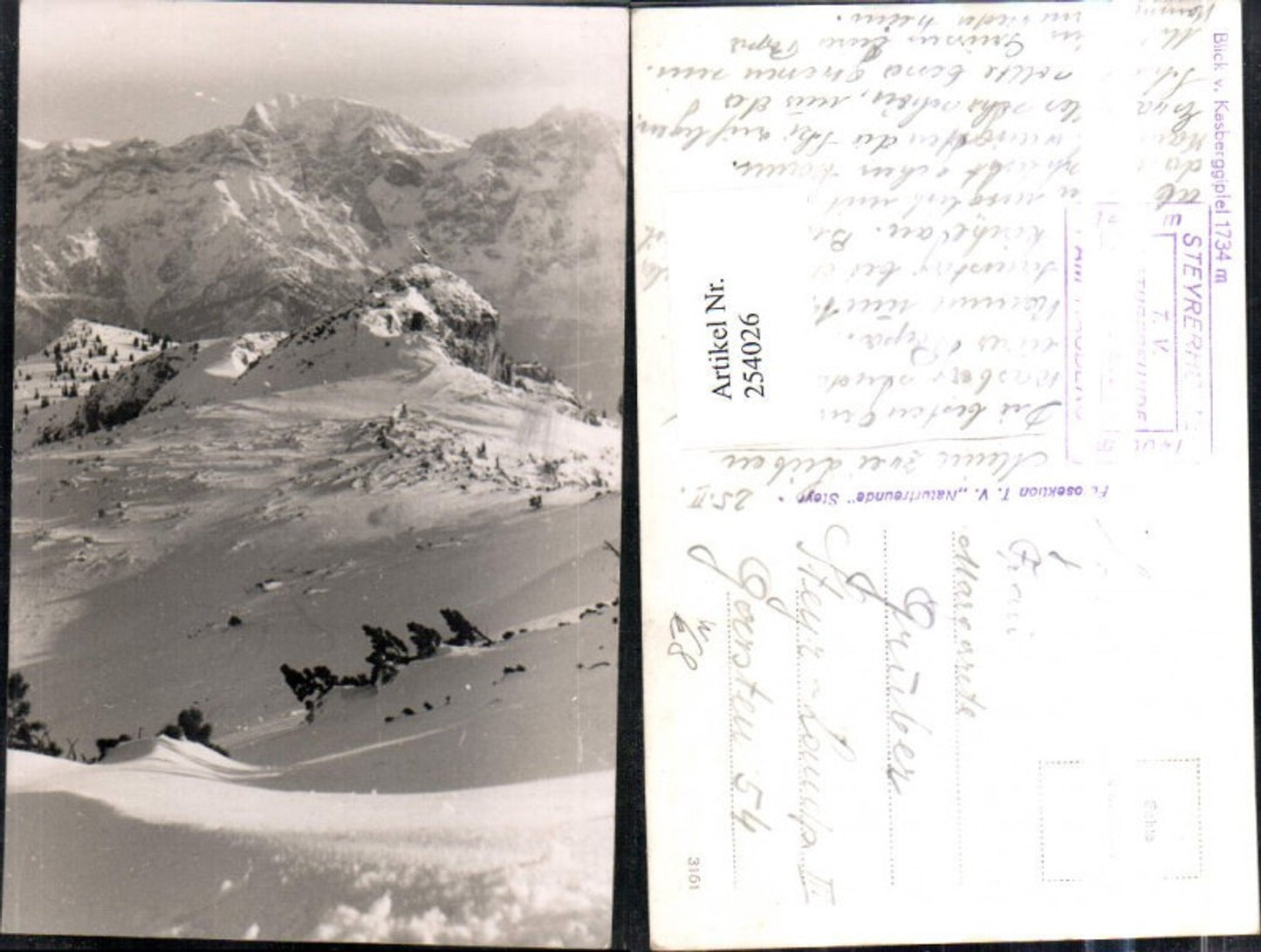 254026,Blick v. Kasberggipfel Bergkulisse Winterbild b. Gmunden