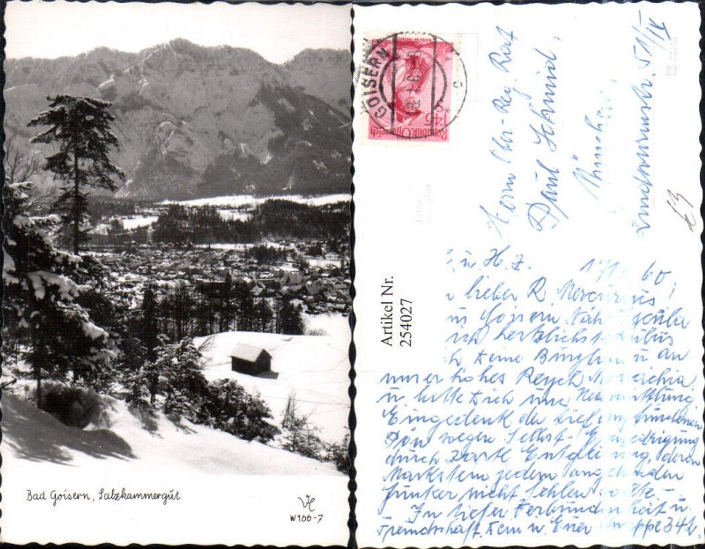 254027,Bad Goisern Totale Bergkulisse Winterbild