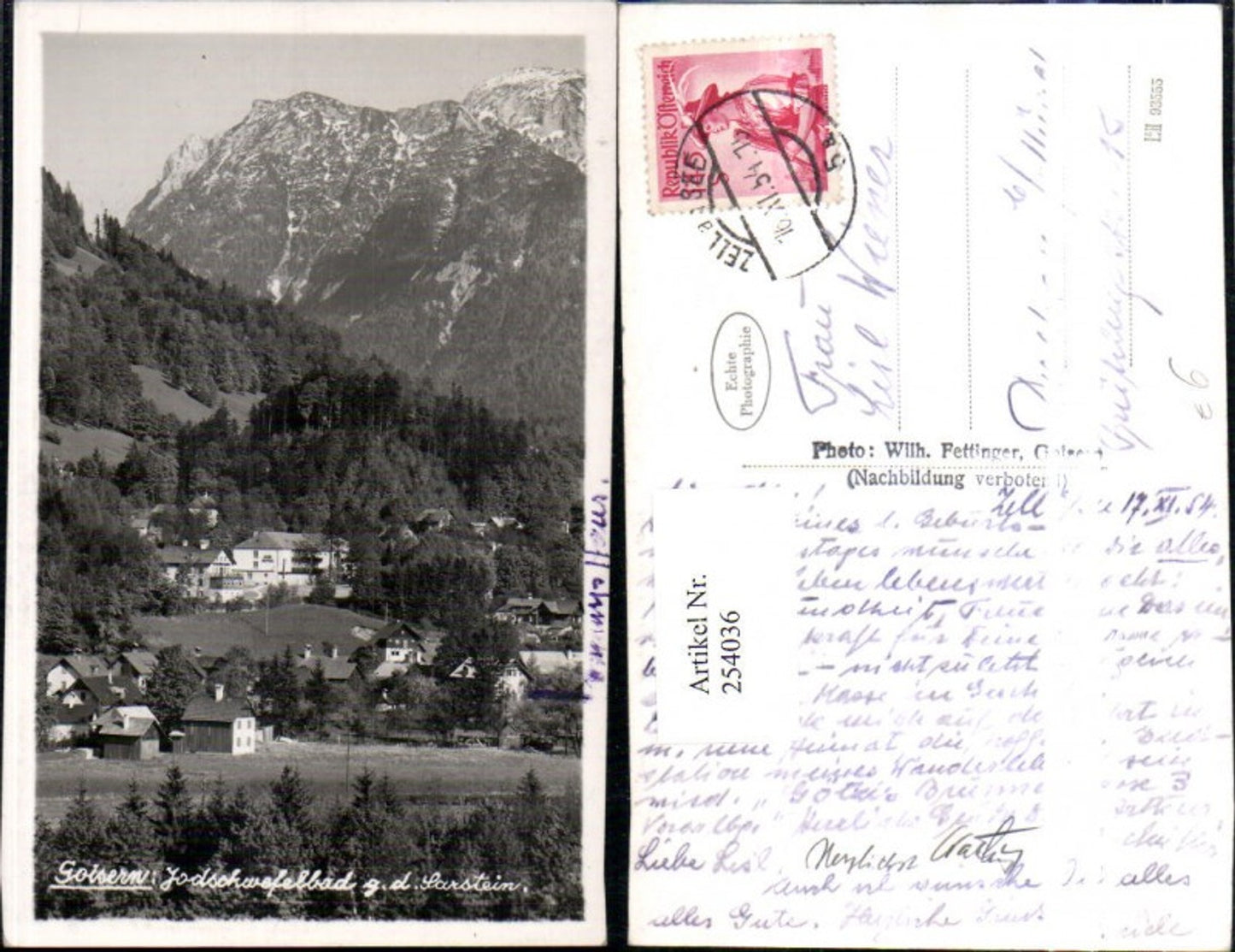 254036,Goisern Teilansicht Jodschwefelbad Kurhotel geg. d. Sarstein